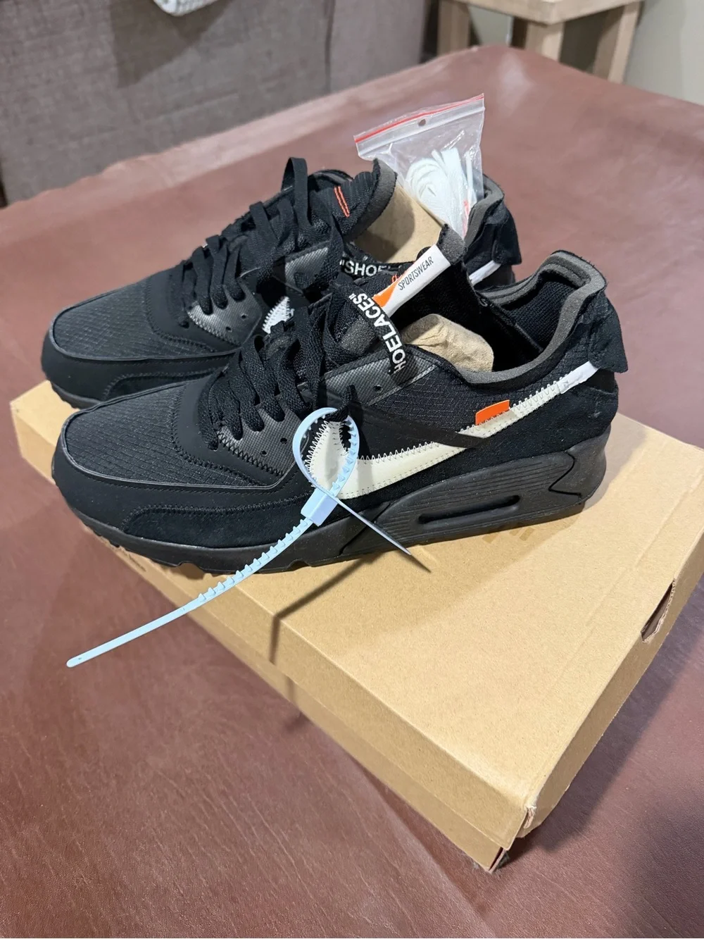 Off-White Black Nike air max 90 size 12